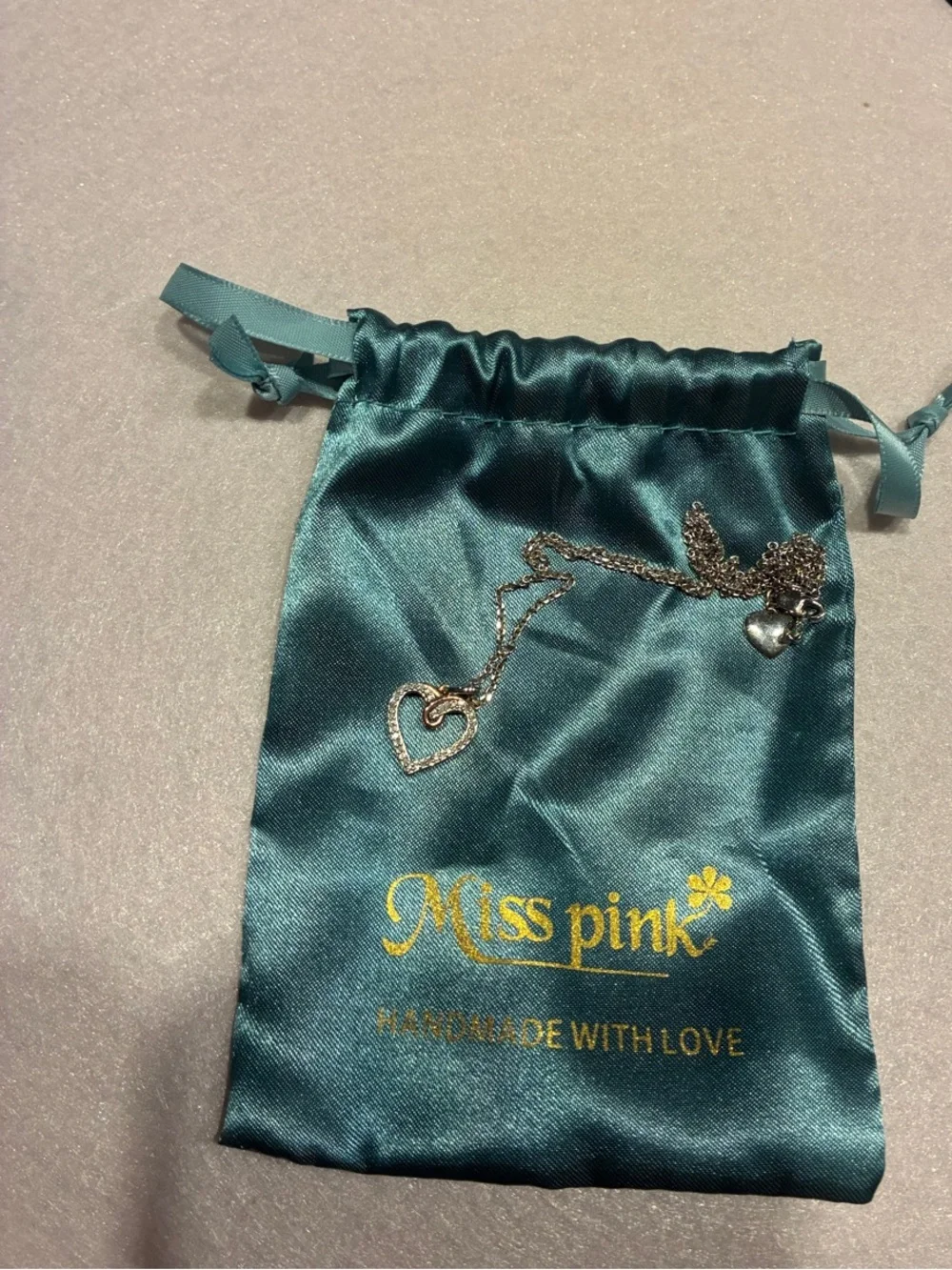 Miss Pink heart necklace